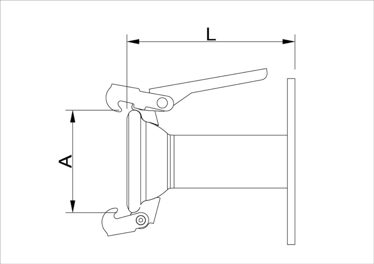 Flanschstutzen Lochkreis 125