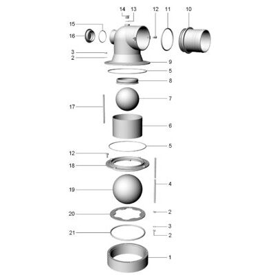 Schauglas Ø aussen x innen: 200 x 178 mm