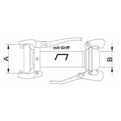 Adapter PERROT Mutterteil / BAUER Vaterteil