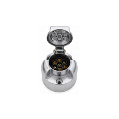 Anbausteckdose 7-polig, Aluminium