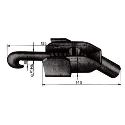 Exzenterverschluss M 20, kpl., schwarz