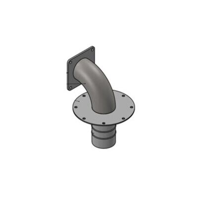 Saugbogen 90° Edelstahl 4