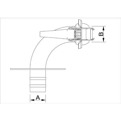 Saugbogen 90° / Tülle NW 102