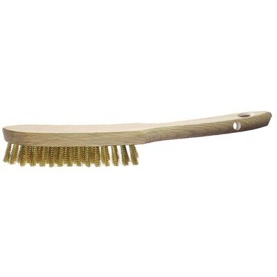 Drahtbürste Messing mit Holzgriff