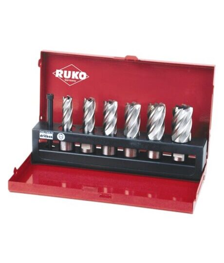 Kernbohrer-Satz, 7-teilig, Schnitttiefe 30 mm, Aufnahme : Weldon 19