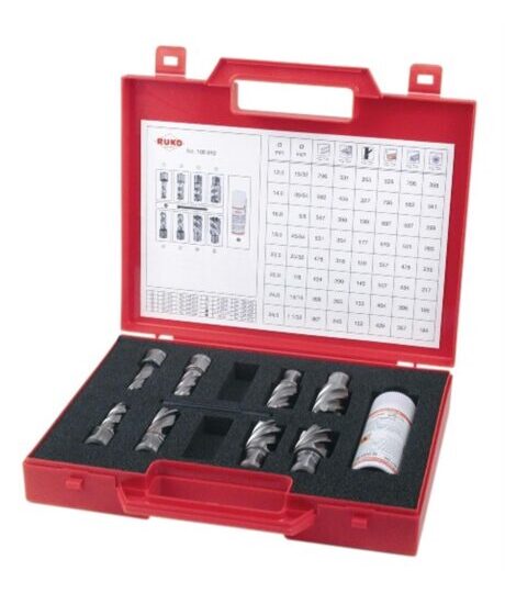 Kernbohrer-Satz, 10-teilig, Schnitttiefe 30 mm, Aufnahme : Weldon 19