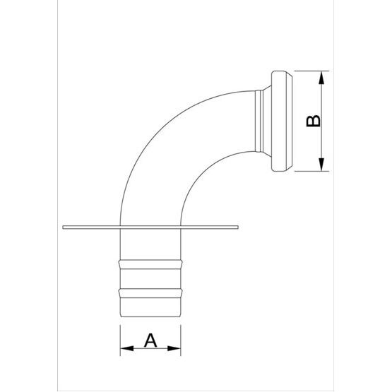 Saugbogen 90° / Tülle NW 102