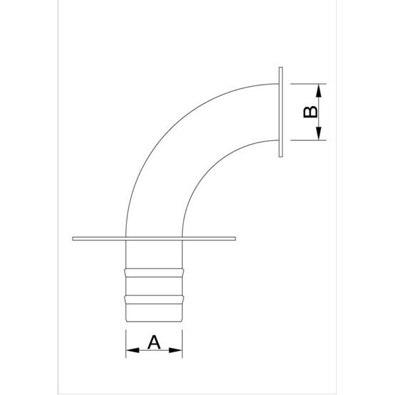 Saugbogen 90° / Tülle NW 102