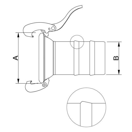 Schlauchtülle NW 150