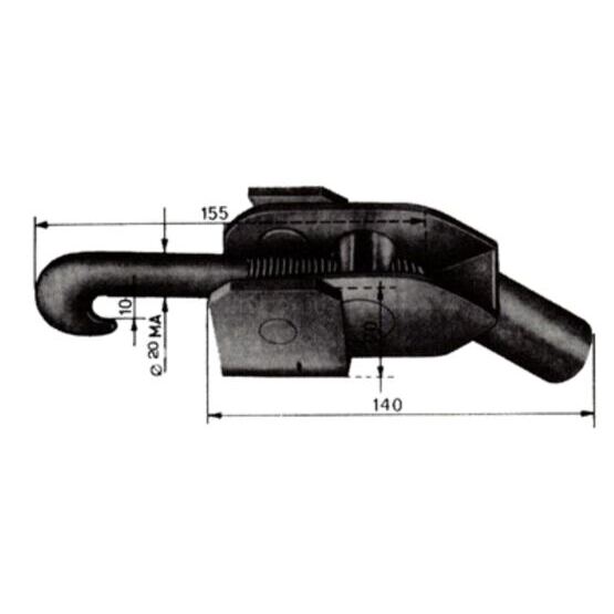 Exzenterverschluss M 20, kpl., schwarz
