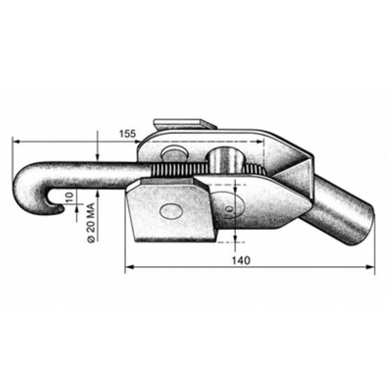 Exzenterverschluss M 20, kpl., schwarz