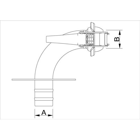 Saugbogen 90° / Tülle NW 102